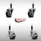 Service Caster 3'' SS Maroon Poly Wheel Swivel 1'' Expanding Stem Caster Set 2 Brakes, 4PK SCC-SSEX20S314-PPUB-MRN-2-TLB-2-1 - alternate 3